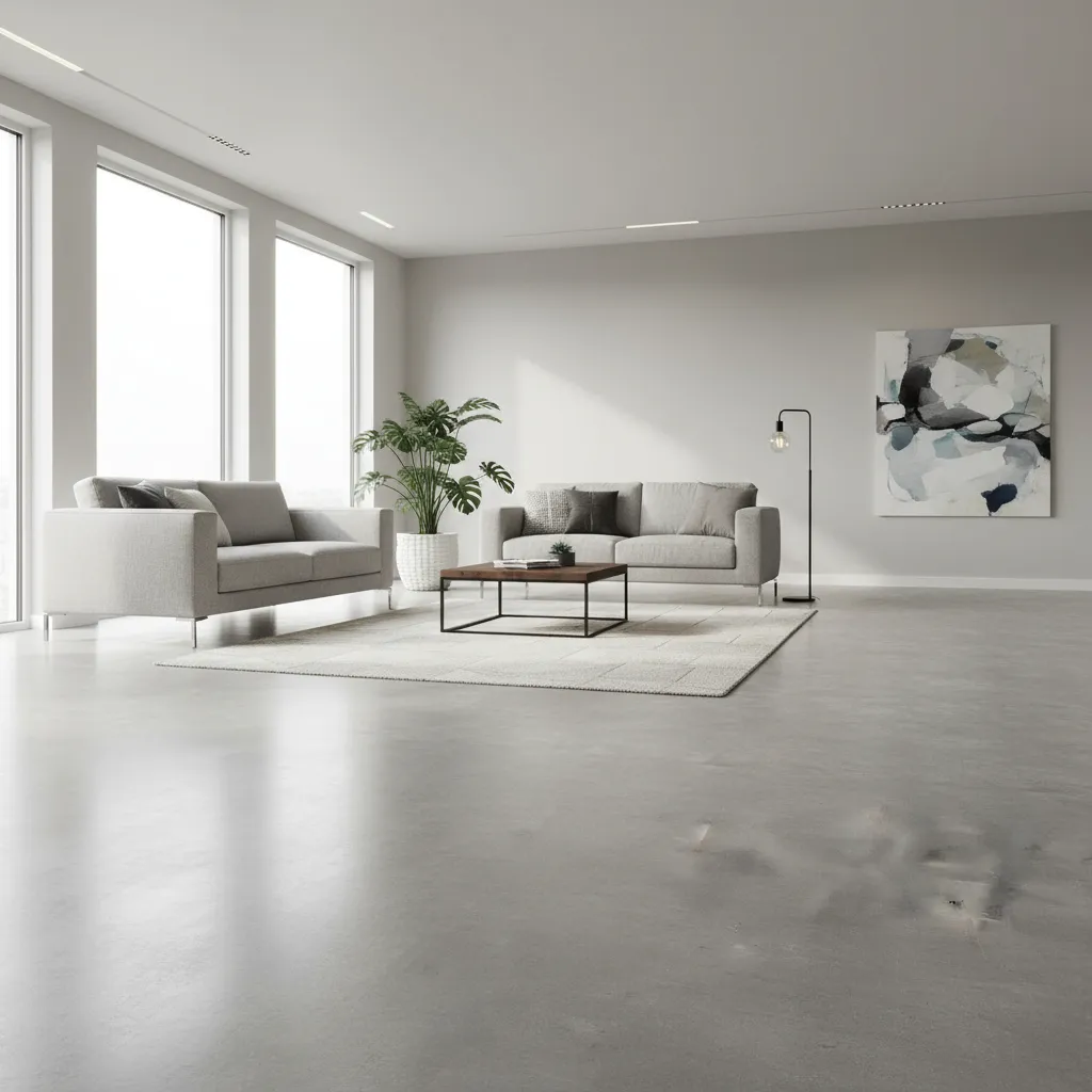 Piso Vinilico En Rollo 2mm Esp. Mt2 Simil Cemento Alisado - Imagen 4