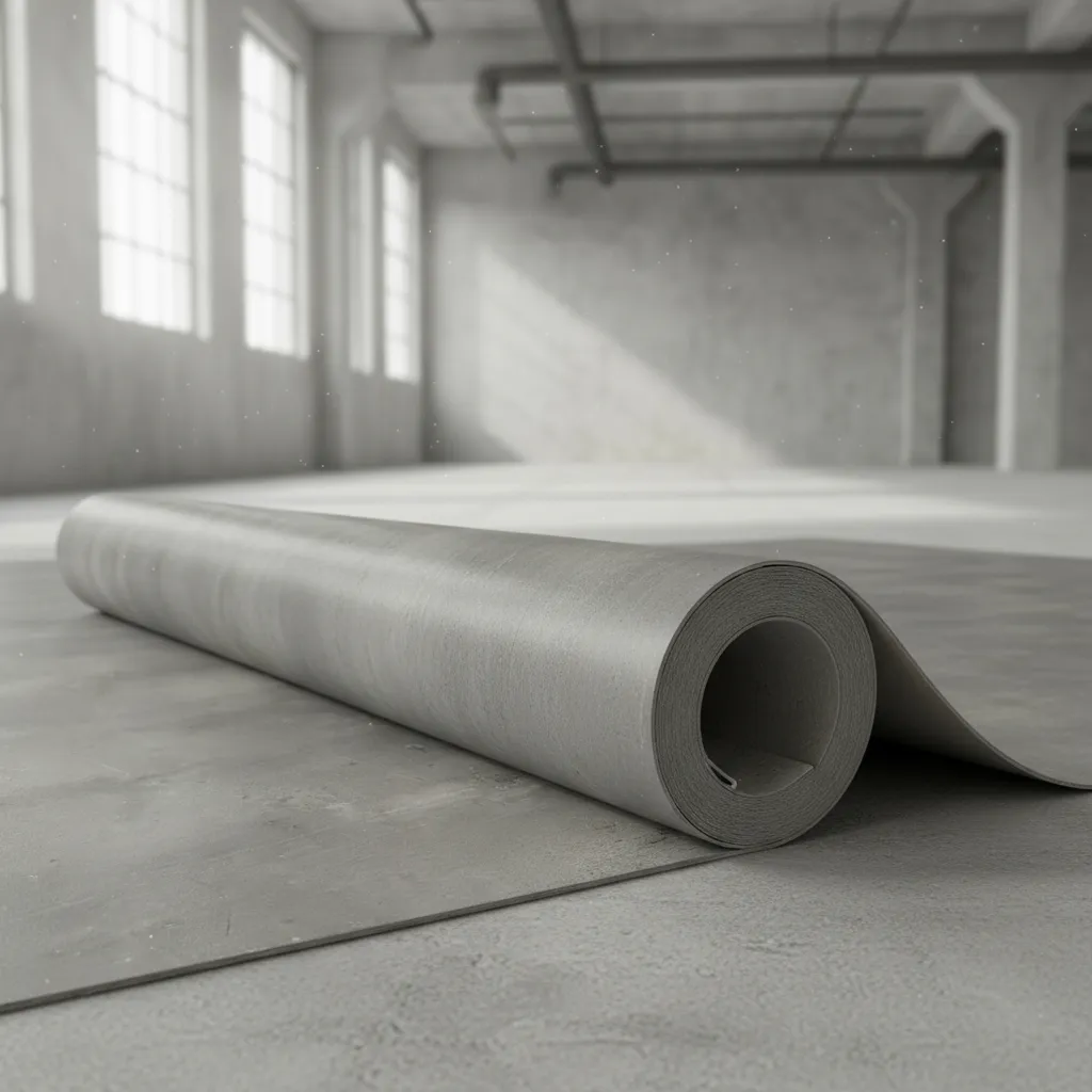 Piso Vinilico En Rollo 2mm Esp. Mt2 Simil Cemento Alisado - Imagen 5