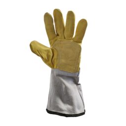 Guante Vaqueta Puño Largo Descarne 30cm Talle 10