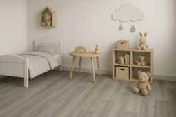 Piso Vinilico En Rollo 2mm Esp. Mt2 Madera Gris Tabla 977m