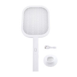 Raqueta Paleta Mata Moscas Mosquitos Recargable Usb Con Luz