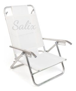 Reposera Silla Reforzada Aluminio 4 Posiciones Playera Cama