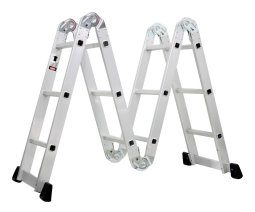 Escalera Multifunción Aluminio Plegable Articulada 4x3