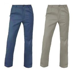 Pantalón De Trabajo Ombu Grafa Azul / Beige 100% Original