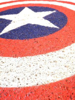 Alternative view of Felpudo Tapete Rulito Capitan America Marvel 60cm Diámetro