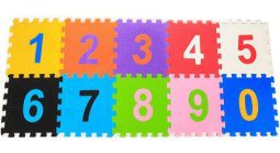 Alternative view of Piso Baldosa Goma Eva Encastrable Bebes 10 Piezas Números