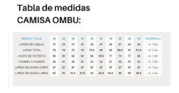 Alternative view of Camisa De Trabajo Ombu Grafa Azul / Beige 100% Original