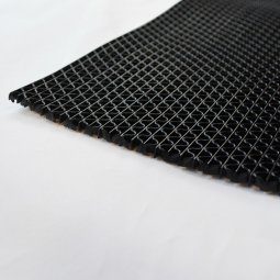 Felpudo Alfombra Tapete Zig Zag 9mm Ancho 1,20mts Negro