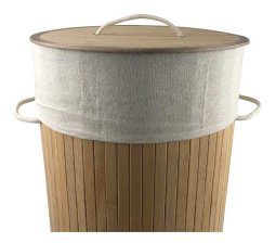 Alternative view of Cesto Ropa Bambú Redondo Funda Incluida Ecologico Reforzado