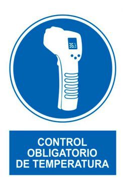 Cartel Señalizacion Plastico 22x28cm Control De Temperatura