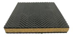 Plancha Base Taco Antivibratorio Goma Y Corcho 7 Cm X 7 Cm