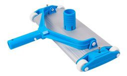 Limpia Barre Fondo Aluminio 35c Pileta Piscina Cepillo Rueda