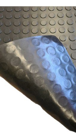 Alternative view of Baldosa Goma Pvc Goma Alto Transito Negro Moneda 60 X 60 Cm