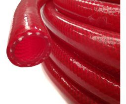 Manguera Presión Roja Con Tela Para Aire Compresor 6mm 1/4