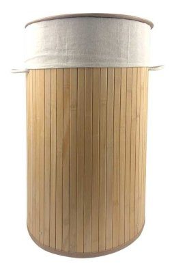 Cesto Ropa Bambú Redondo Funda Incluida Ecologico Reforzado