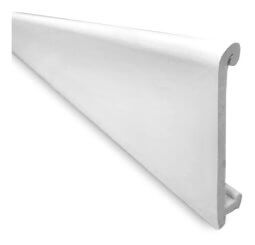 Zócalo Piso Pvc Eps Blanco Liviano Tira De 75mm X 2 Mts