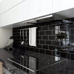 Alternative view of Azulejo Ceramico Vinilo Autoadhesivo 25x25cm Subway Negro Un