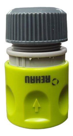 Acople Conector Rapido Manguera Riego 1/2 Pulgada Rehau Stop