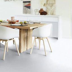 Piso Vinilico En Rollo 2,4mm Espesor Blanco Liso Tarkett