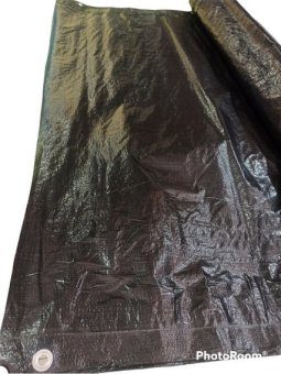 Cubre Cerco Rafia Con Ojales Negro 1,50 Ancho X 50 Metros