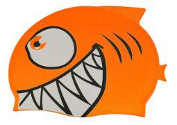 Gorra Infantil Natacion Pileta Silicona Forma Tiburon