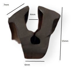 Alternative view of Burlete Perfil Vidrio Ventana Corrediza De Aluminio X 5mts