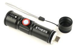Linterna Led Tactica De Mano Recargable Usb Etheos 260l 100m