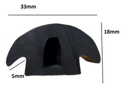 Alternative view of Burlete Perfil Terminacion Antirroce Macizo Gde 18x33mm X Mt