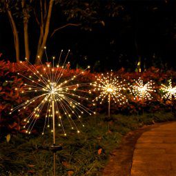 Alternative view of Estaca Solar Led Exterior Jardin Fuegos Artificiales X 2 Un