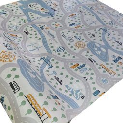 Piso Vinilico Alfombra En Rollo Infantil City Calles 3mm