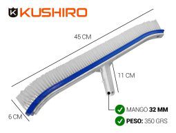 Alternative view of Cepillo Curvo Pared Piscina 45cm Respaldo De Aluminio Pileta