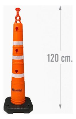 Alternative view of 3 Conos Vencedor Conoflex 1.20mts 3kgs Con 3 Reflectivos