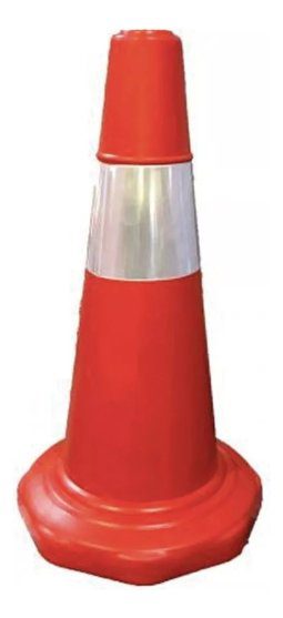 Cono Vial Rojo 65 Cm Base Recargable Reflectivo