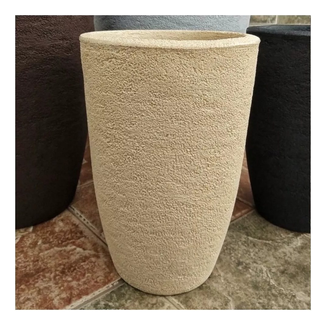 Maceta Plástico Grande Rotomoldeado Inca 40cm Simil Piedra - Imagen 4