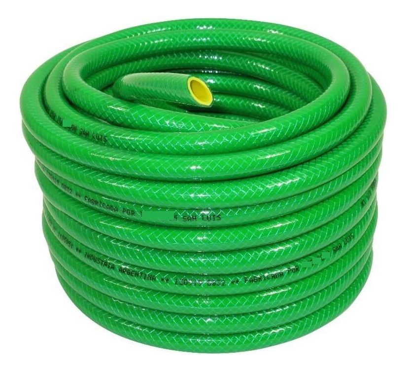Manguera De Riego 25 Mts Con Tela 1 Pulgada Verde Presion