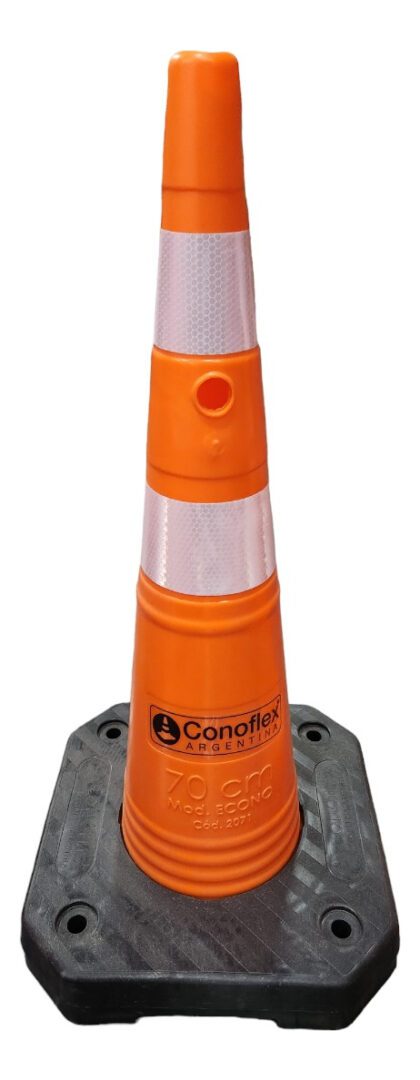 Cono Seguridad Vial Con Reflectivo 70cm 3.20kgs Conoflex