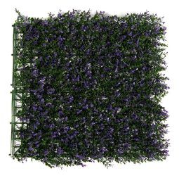Cerco Muro Pared Planta Artificial Hojas Violetas 50x50cm Uv