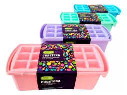 Cubetera 18 Cubitos Hielo Freezer Con Contenedor Facila