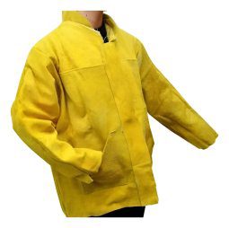 Campera Cuero Descarne Soldador Con Cierre Y Velcro L  Nº6