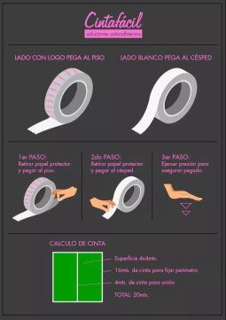 Alternative view of Cintafacil Bifaz Césped Artificial Alfombra Ancho 10cm X Mt