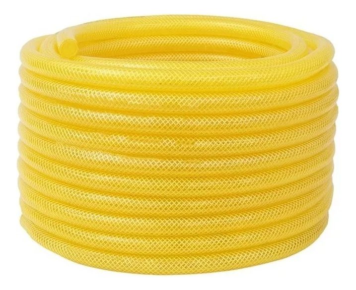 Manguera Presión Amarilla Con Tela Hidrocarburos 13mm X Mt