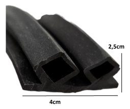 Alternative view of Burlete 2 Bulbos Rombos Goma Caucho Camara Frigorifica X Mt