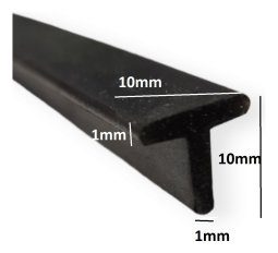 Alternative view of Burlete Perfil Terminacion T Chica 10mm X 10mm X 5mts