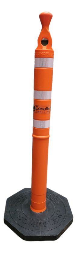 Poste Columna Cono Vial C/ Reflectivos 1,20mt 6kg Filtro Uv Conoflex