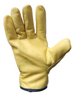 Guante Cuero Vaqueta Con Abrigo Frió Nieve Sky Talle 9 - L