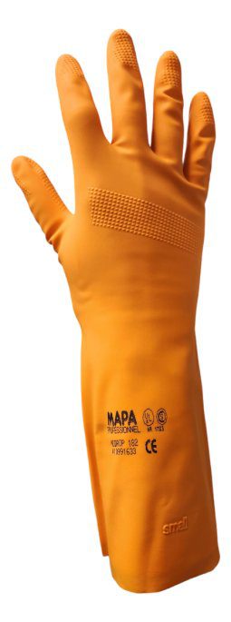 Guante Mapa No Drop 182 Latex Naranja Limpieza Caja 100 Par