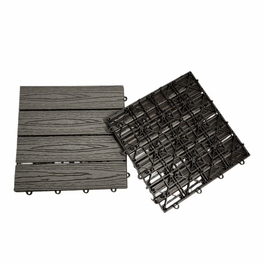 Baldosas Pvc Wpc Deck Encastrable Simil Madera Exterior30x30 - Imagen 4