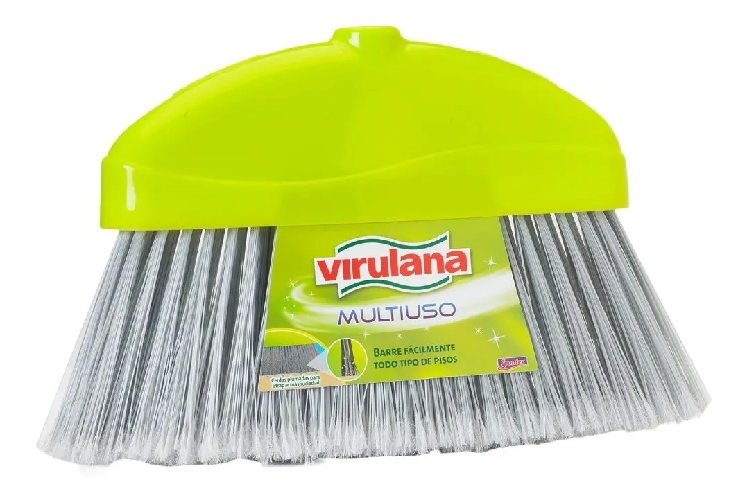 Escoba Escobillon Multiuso Virulana Cerdas Plumadas Barrer