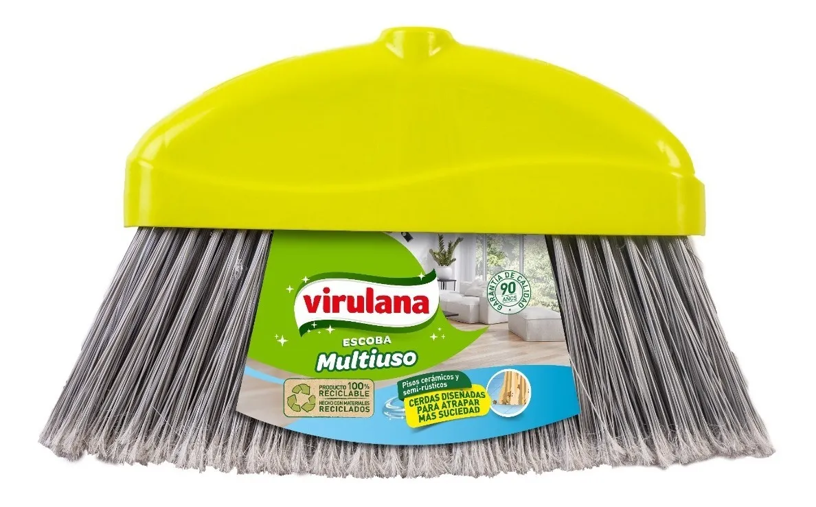 Escoba Escobillon Multiuso Virulana Cerdas Plumadas Barrer - Imagen 2