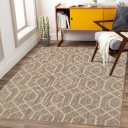 Alfombra Carpeta Serena 400 Tejido Plano Living Comedor 160x235cm Beige